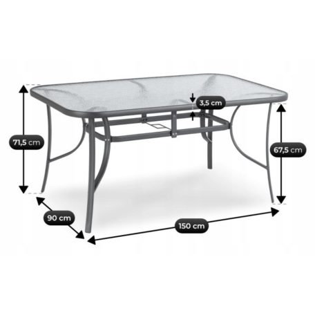 Kerti bútorkészlet LIBERTY Fekete