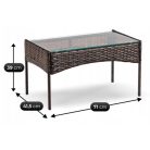 Kerti bútorkészlet MISSISIPI Barna/Bézs