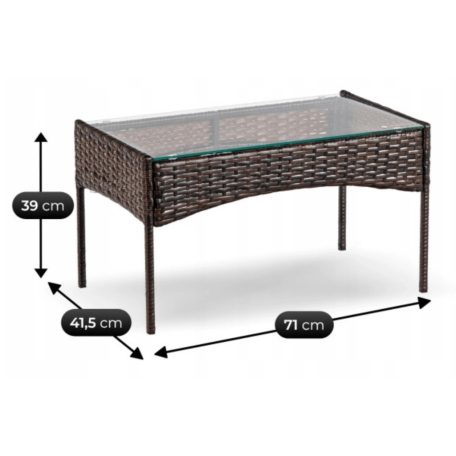 Kerti bútorkészlet MISSISIPI Barna/Bézs