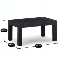 SAVIO fekete kerti bútor szett