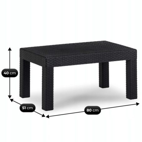 SAVIO fekete kerti bútor szett