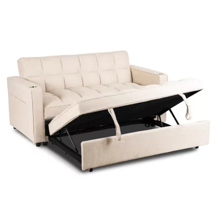 Aster2, kinyitható fotel, bézs, szövet