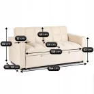 Aster2, kinyitható fotel, bézs, szövet