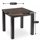 MAX Kihúzható Asztal 80-160 cm Diófa/Fekete