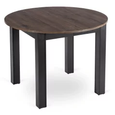 HARRY Kihúzható asztal 102-142 cm Tölgyfa Diófa/Fekete