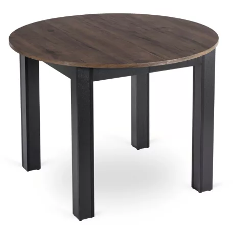 HARRY Kihúzható asztal 102-142 cm Tölgyfa Diófa/Fekete