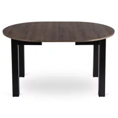 HARRY Kihúzható asztal 102-142 cm Tölgyfa Diófa/Fekete