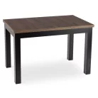 SKUBI Kihúzható asztal 120-160 cm Dió/Fekete
