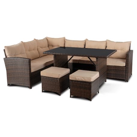 Kerti bútorkészlet DALLAS Barna/Bézs