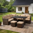 Kerti bútorkészlet DALLAS Barna/Bézs