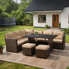 Kerti bútorkészlet DALLAS Barna/Bézs