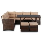 Kerti bútorkészlet DALLAS Barna/Bézs