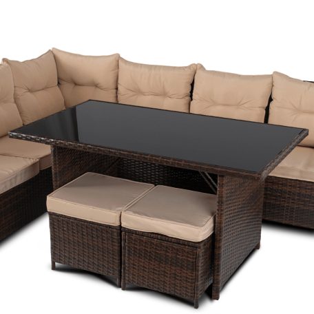 Kerti bútorkészlet DALLAS Barna/Bézs