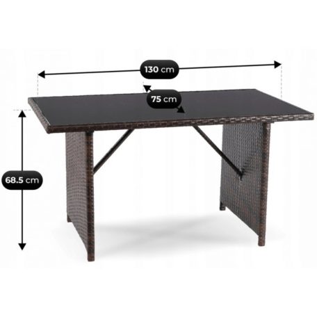 Kerti bútorkészlet DALLAS Barna/Bézs