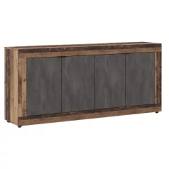 BLAGO Fiókos Komód 180 cm Sötét Tölgy/Grafit