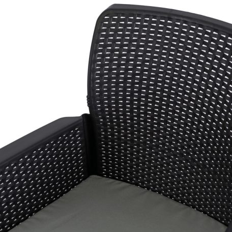 Kerti bútorkészlet Asztal ARGOS 160-260 cm Orzech i 4 Fotele FRESNO Czarne