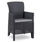 Kerti bútorkészlet Asztal ARGOS 160-260 cm Orzech i 6 Foteli FRESNO Feketech