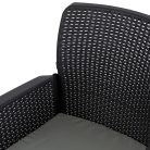 Kerti bútorkészlet Asztal ARGOS 160-260 cm Orzech i 6 Foteli FRESNO Feketech