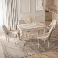 Skubi, kinyitható asztal, kasmír, forgácslap