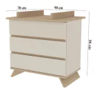 Sienna Cashmere komód + pelenkázó toldalék