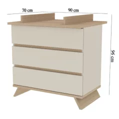 Sienna Cashmere komód + pelenkázó toldalék