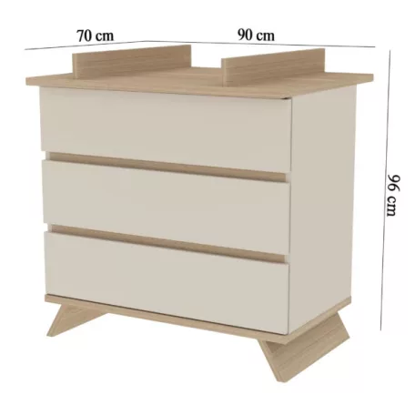 Sienna Cashmere komód + pelenkázó toldalék
