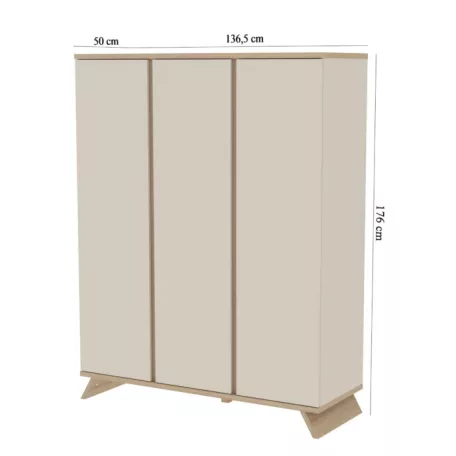Sienna Cashmere 3 osztású szekrény