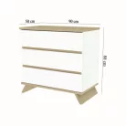 Sienna White komód + toldalék komódhoz