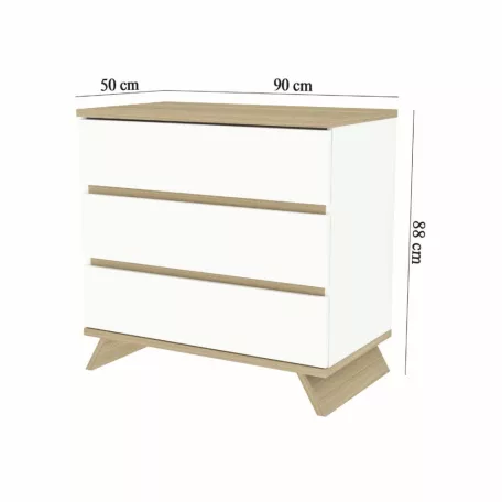 Sienna White komód + toldalék komódhoz