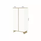 Sienna White 2 osztású szekrény