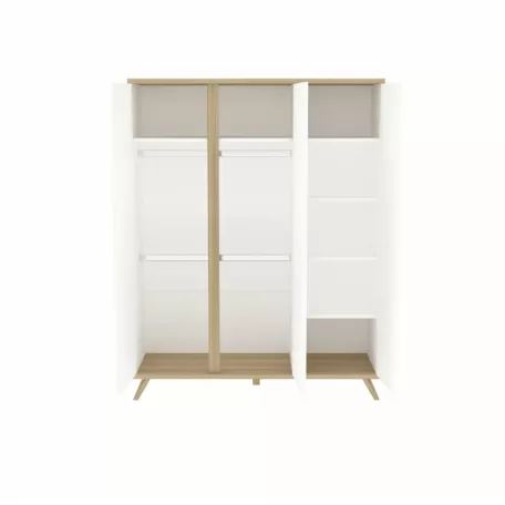 Sienna White 3 osztású szekrény