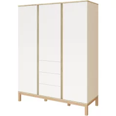 Loop White & Oak 3 osztású szekrény