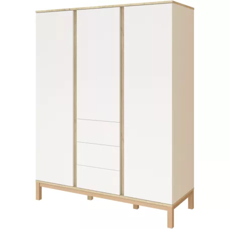 Loop White & Oak 3 osztású szekrény