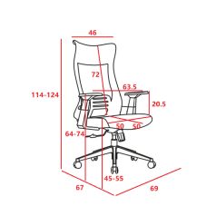 Irodai szék leos (fekete)