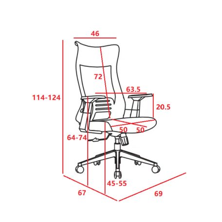 Irodai szék leos (fekete)