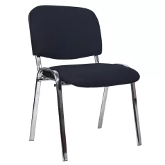 Látogatói szék iso króm (fekete)