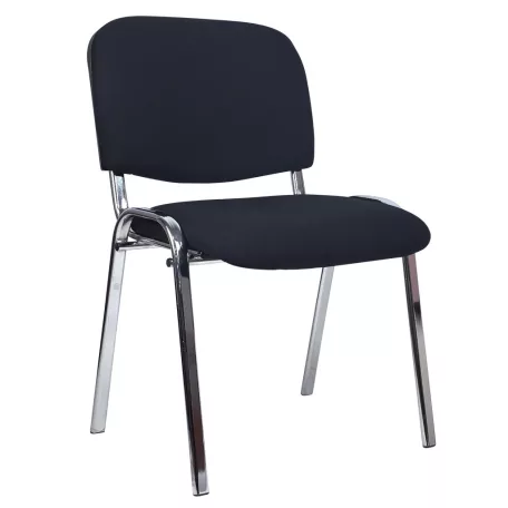 Látogatói szék iso króm (fekete)