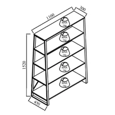 Polcállvány nomia (barna)