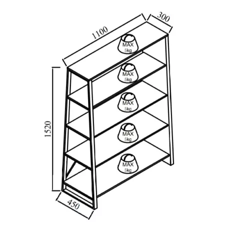 Polcállvány nomia (barna)
