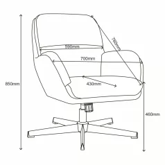 Cancon relaxfotel (sötétszürke)