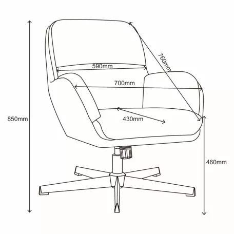 Cancon relaxfotel (sötétszürke)