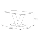 Bloom asztal (szürke + fehér)