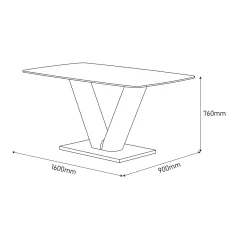 Bloom asztal (szürke + fehér)