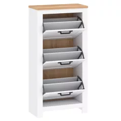   Teolo 2 cipősszekrény fehér + tölgy (lanzette j, szín nimfea alba / tölgy craft gold)