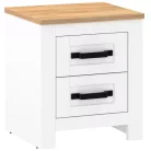 Éjjeliszekrény ronco 3 fehér + tölgy (lanzette dx, szín nimfea alba / tölgy craft gold)