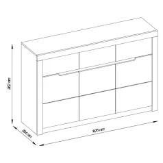 Mareda komód 1 tölgyfa (toronto e, szín tölgy wotan)