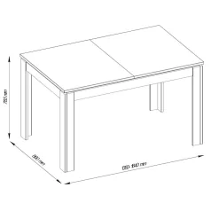 Mareda asztal 4 tölgyfa (toronto s, tölgy wotan szín)