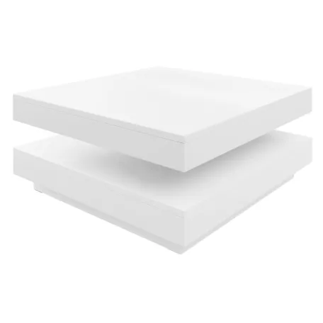 Soliera fehér dohányzóasztal (berlin a dohányzóasztal, fehér / fehér szín)