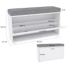 Cipőszekrény pelago 91 fehér + szürke