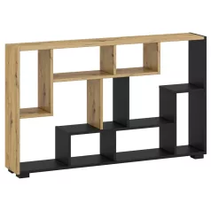   Preselle kocka alakú szekrény tölgyfa + fekete (c polc, szín: tölgy artisan / fekete craft tölgy)